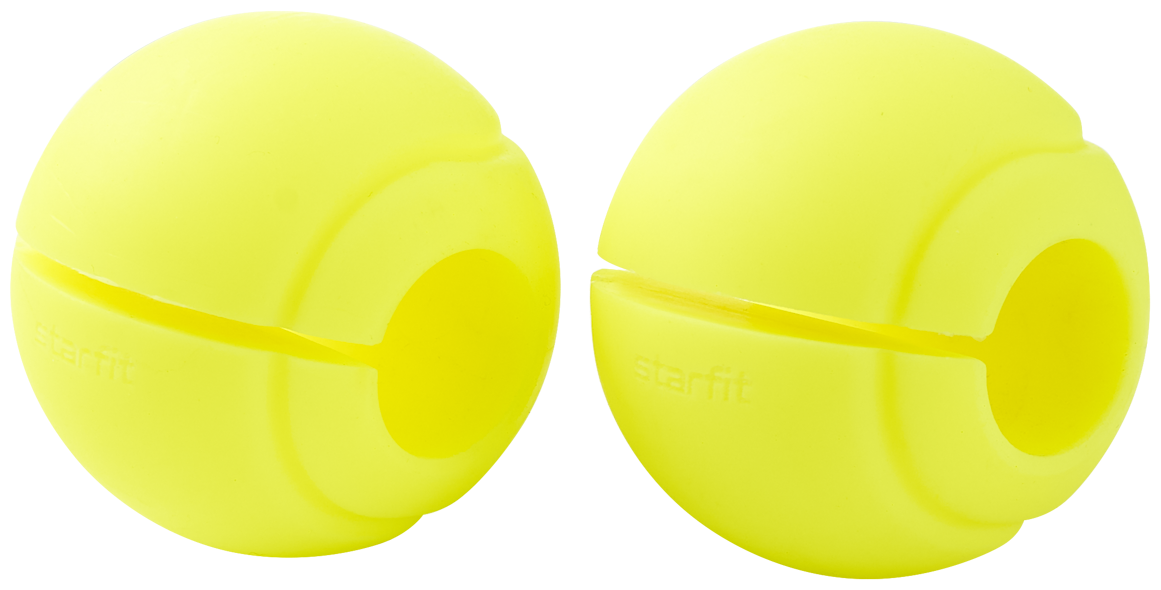 Расширители хвата STARFIT Pro BB-111 d=25 мм, сферические, ярко-зеленый, 2 шт