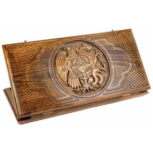 Hrachya Ohanyan. Нарды Герб Армении классические. Ручная работа. 60х60см.