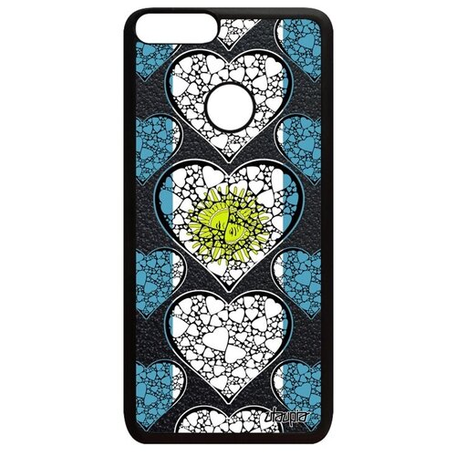 фото Яркий чехол на // huawei p smart 2018 // "флаг аргентины с сердцем" дизайн любовь, utaupia, цветной