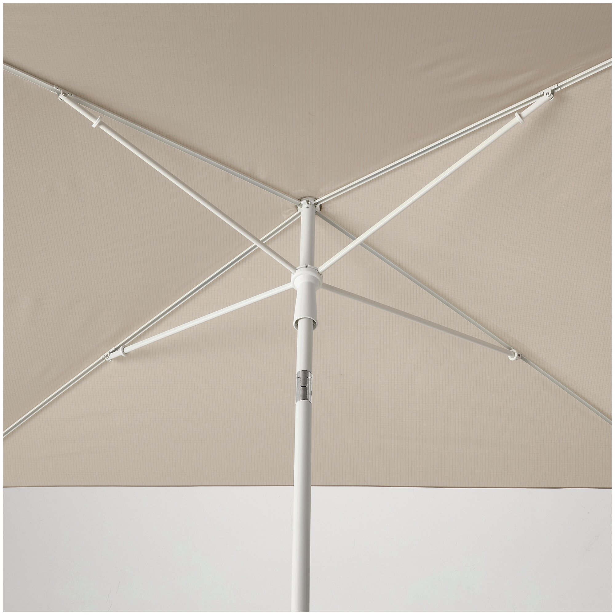 TVETÖ тветё зонт от солнца 180x145 см наклонный/серо-бежевый белый - фотография № 2