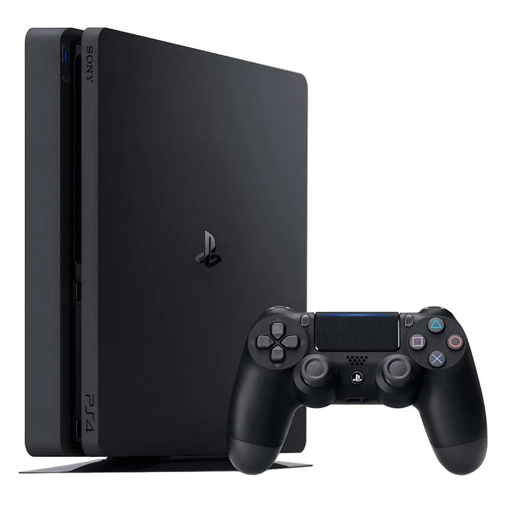 Sony PlayStation 4 Slim 1000 ГБ HDD, черный + Игры: Horizon Zero Dawn, Gran Turismo Sport, Ratchet and Clank + подписка PS Plus на 3 месяца