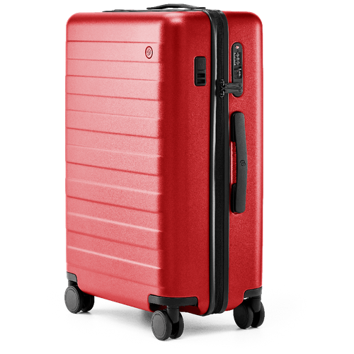 фото Чемодан-самокат ninetygo rhine pro plus luggage 223105, поликарбонат, полиэстер, опорные ножки на боковой стенке, рифленая поверхность, износостойкий, ребра жесткости, 65 л, размер m, красный