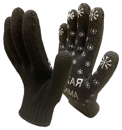Плотные трикотажные перчатки Master-Pro русская зима, плотность 10/10, 1 пара