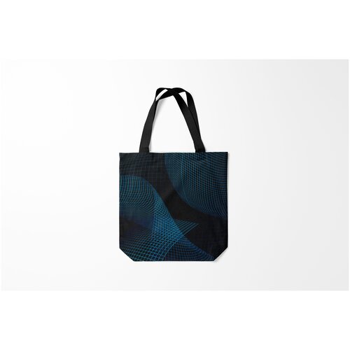 фото Сумка-шоппер / 40х40 см / тренды / геометрия сетка burnettie