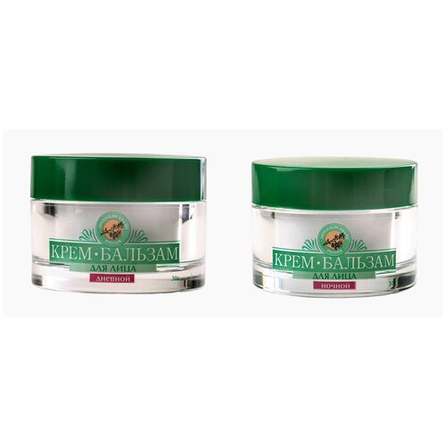 Крем-бальзам для лица дневной, 30 мл + Крем-бальзам для лица ночной, 30 мл Родовые поместья Сибири