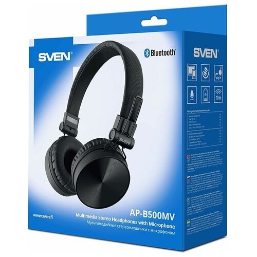 Гарнитура SVEN AP-B500MV, черный (Bluetooth) гарнитура игровая sven ap 680mv black