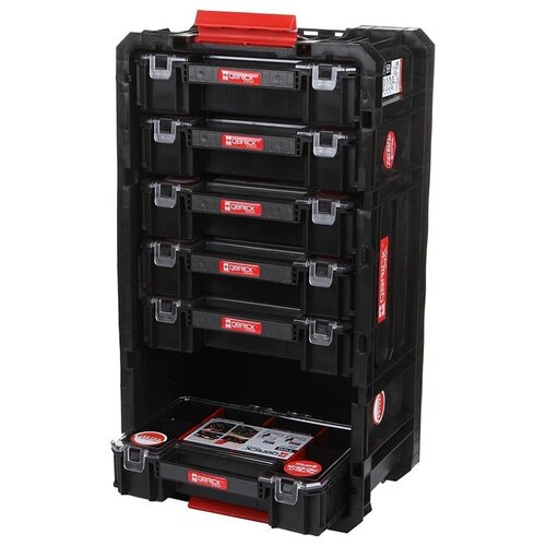 Набор ящиков Qbrick System Two Box 200 + 6 Two Organizer Multi 10501288, 52.6x30.7x19.5 см, черный, 7 шт.