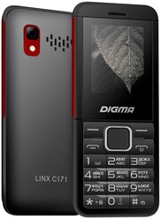 Телефон DIGMA C171 Linx 32Mb черный моноблок