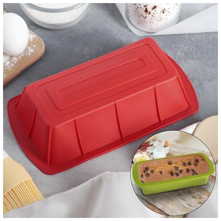 фото Форма для выпечки "Хлеб" 24х13х6 см, цвета микс 1000363