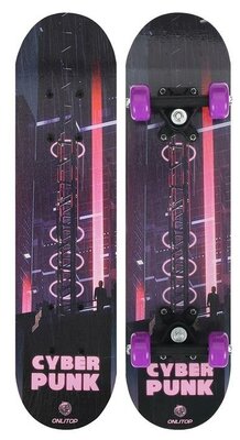 Скейтборд подростковый «Киберпанк» 62 × 16 см, колёса PVC 50 мм, пластиковая рама