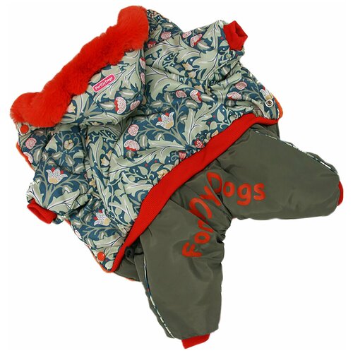 фото For my dogs комбинезон для собак зеленый/оранж для девочек fw856-2020 f (18) formydogs