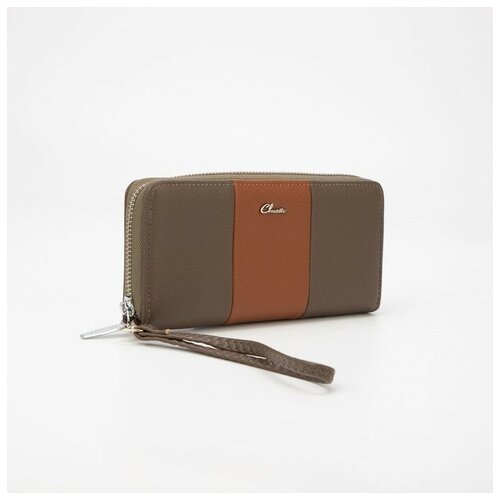 фото Кошелек на молнии, с ручкой, цвет хаки noname