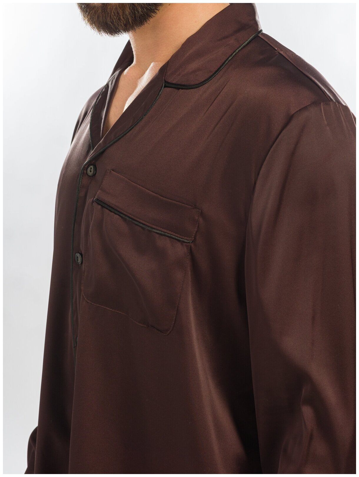 Пижама мужская Nicole Home размер XL коричневая - фотография № 3