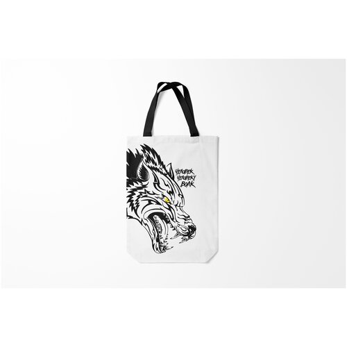 фото Сумка-шоппер / 31х42 см / рок / сектор газа человек человеку волк burnettie