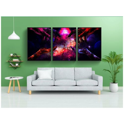 фото Набор модулных постеров для интерьера "пространство, фантазия, геометрия" 60x90 см. в тубусе, без рамки lotsprints