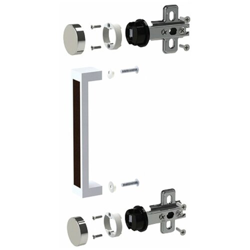 Фурнитура для двери стеклянной в алюм. рамке Приоритет, венге, КФ-939, КФ-939 венге
