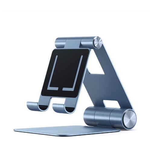 подставка satechi r1 space gray Подставка Satechi R1 Aluminium Hinge Holder Foldable Stand (ST-R1B) для iPad/iPhone синего цвета