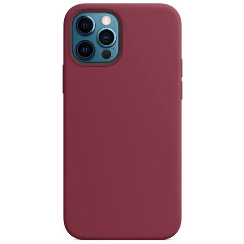 Силиконовый чехол Silicone Case для iPhone 12 Pro Max, Бордовый