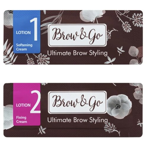 Набор составов Brow &Go для стайлинга бровей №1 ( 1 мл ) , №2 ( 1 мл )