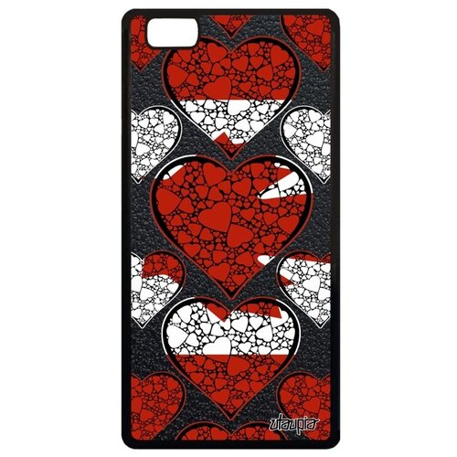 фото Ударопрочный чехол для смартфона // huawei p8 lite 2015 // "флаг канады с сердцем" государственный страна, utaupia, цветной