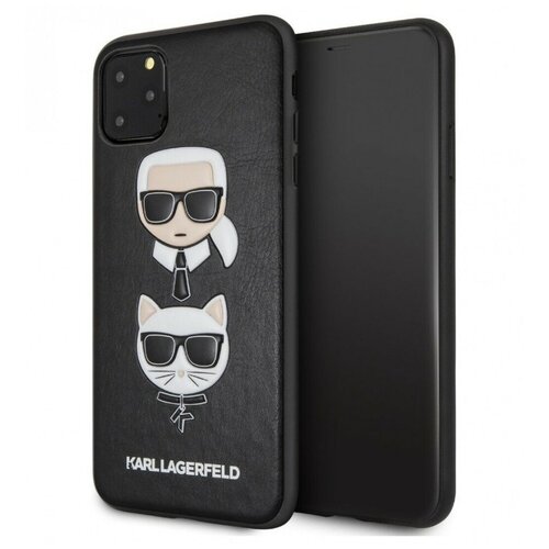 фото Чехол cg mobile karl lagerfeld pu leather karl and choupette hard для iphone 11 pro max, цвет черный (klhcn65kickc)