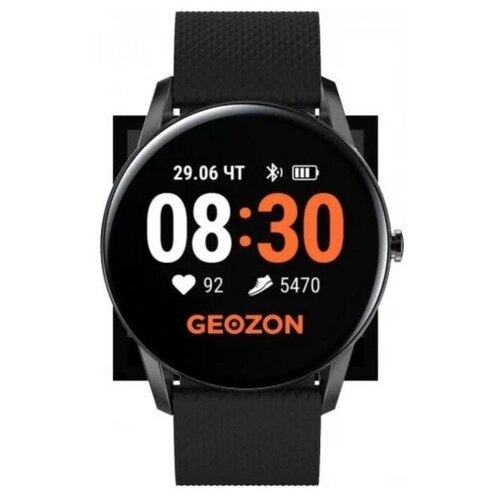 Смарт-часы Geozon Fly G-SM16BLK, уведомления, пульс, сон, давление, кислород, черные