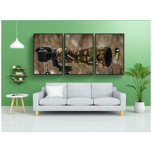 фото Набор модулных постеров для интерьера "сикора, птица, небольшой" 60x90 см. в тубусе, без рамки lotsprints