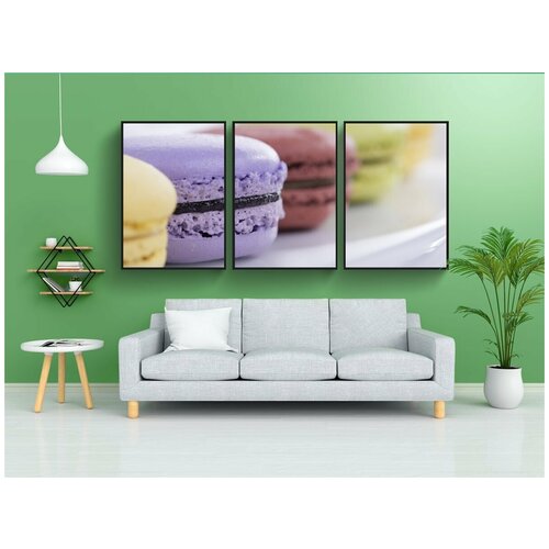 фото Набор модулных постеров для интерьера "миндальное печенье, персонализированный, кондитерская" 60x90 см. в тубусе, без рамки lotsprints