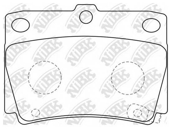 Колодки дисковые задние для mitsubishi montero sport 3.0i/2.5td 98 Nibk PN3391