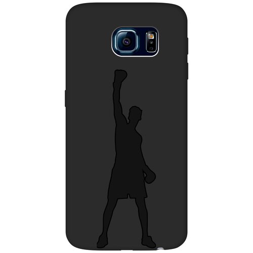 матовый чехол basketball для samsung galaxy s6 самсунг с6 с эффектом блика черный Матовый чехол Boxing для Samsung Galaxy S6 / Самсунг С6 с эффектом блика черный