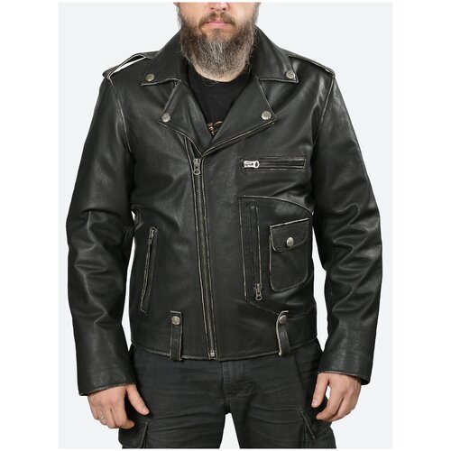 фото Кожаная куртка route66 потёртая косуха j-22, l route 66