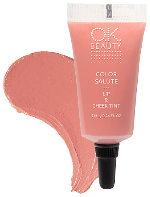 OK Beauty Тинт для губ и щек Color Salute, safari