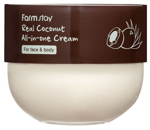 Farm stay Многофункциональный крем с кокосом для лица и тела Real Coconut All-in-one Cream, Корея,