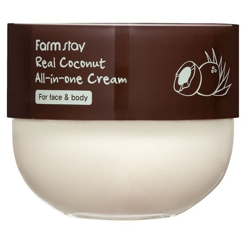 Farm stay Многофункциональный крем с кокосом для лица и тела Real Coconut All-in-one Cream, Корея,