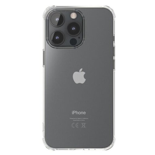 фото Противоударный силиконовый чехол для iphone 13 pro max (эпл айфон 13 про макс) с усиленными углами и бортиком, чехол-накладка прозрачный letrend