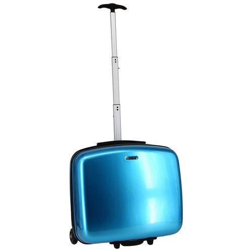 фото Чемодан рион+ (rion+) r419, пластик, 45 см, 43 литра, 2 колеса, s (до 55 см), ручная кладь, серый