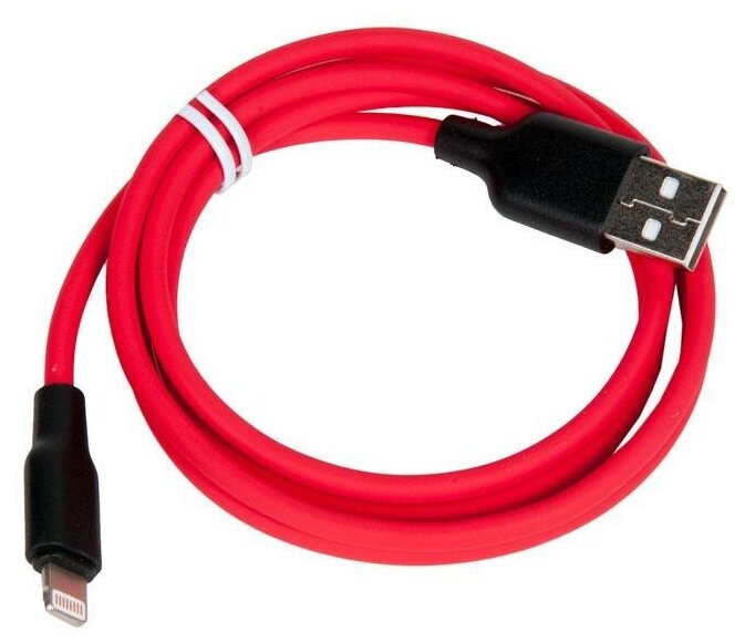 Cable / Кабель USB HOCO X21 Silicone для Lightning, 2.0 A, длина 1.0 м, красный