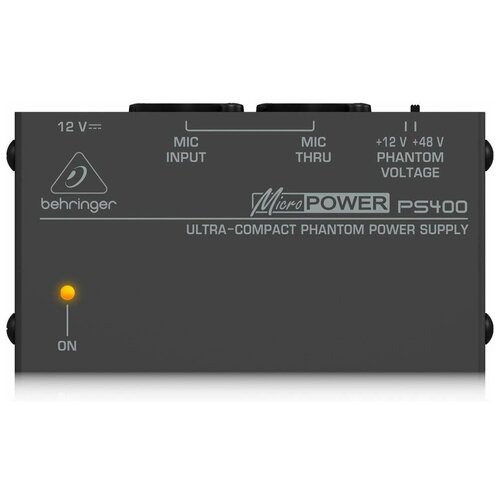 Блок фантомного питания BEHRINGER PS 400 блок фантомного питания proaudio mic power box