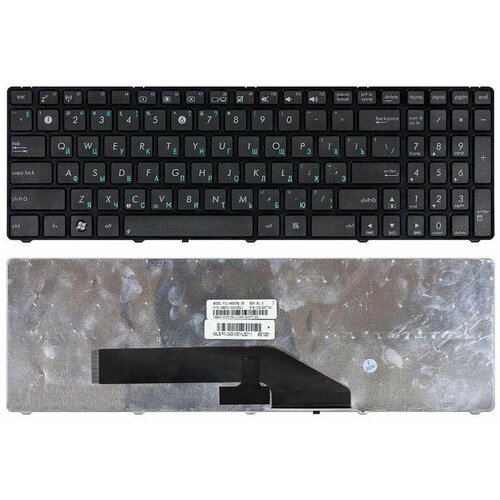 Клавиатура для Asus 04GNV91KRU00-2, черная с рамкой, версия 2 клавиатура для ноутбука asus 04gnv91kru00 2 черная русская версия 1