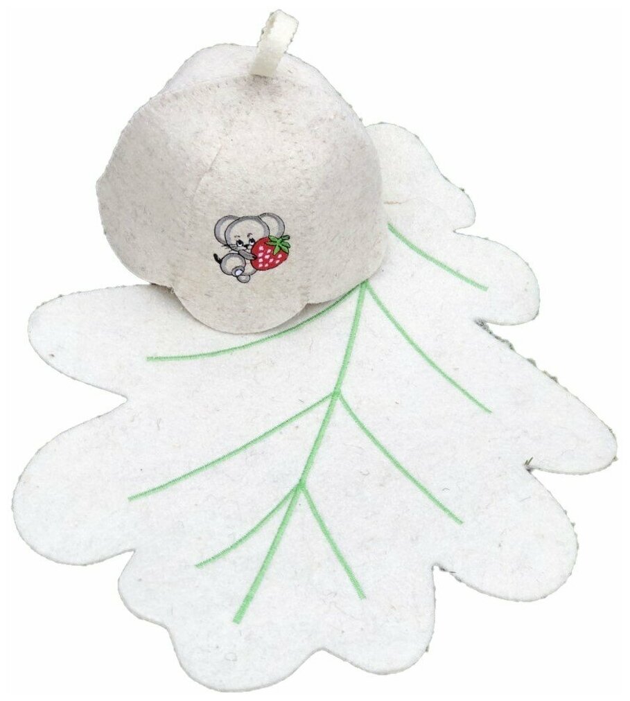 Детский набор для бани из войлока