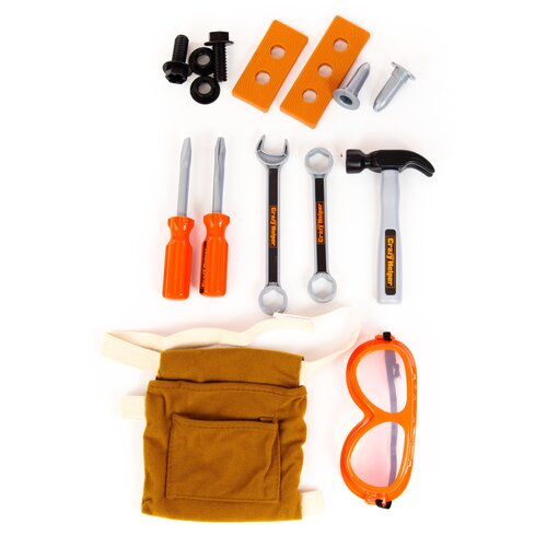 фото Набор детских игрушечных инструментов/детская мастерская/игровой набор строителя с сумкой и очками smtoys