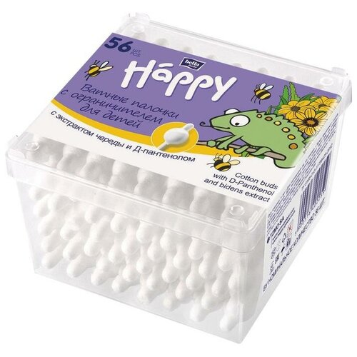 Вата на палочках Bella Baby Happy с экстр. череды и Д-пантенолом по 56