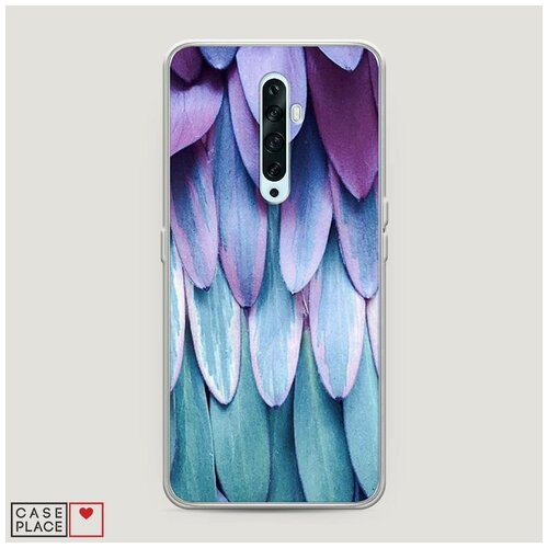 фото Силиконовый чехол "синее перо" на realme и oppo oppo reno 2z / оппо рено 2z case place