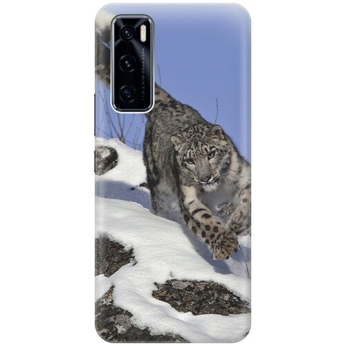 фото Силиконовый чехол на vivo v20 se / виво в20 се с принтом "бегущий барс gosso