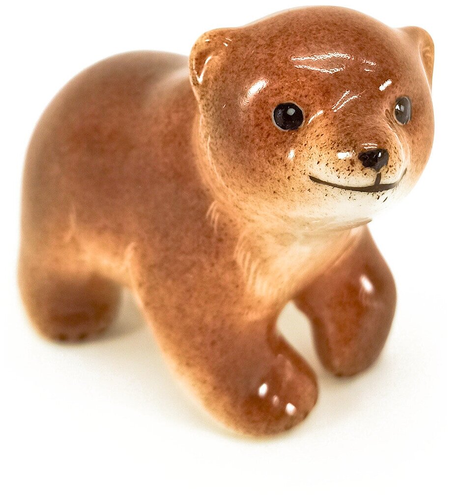 фото Скульптура. Галактика г. Гжель. "Медвежонок Лапка", краски. Фарфор. 6.5 см.