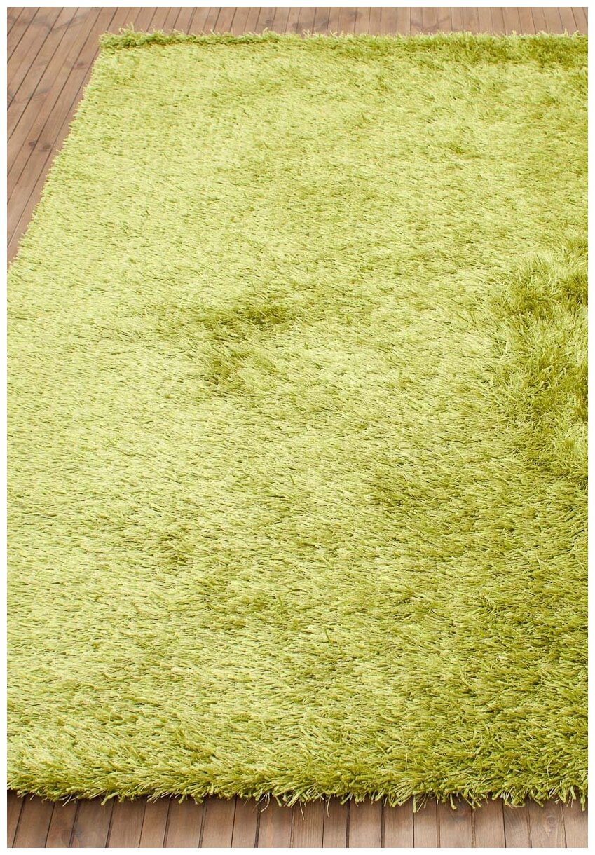Ковер на пол 2 на 3 м в спальню, гостиную, пушистый, с длинным ворсом, зелёный Grass H225-Green