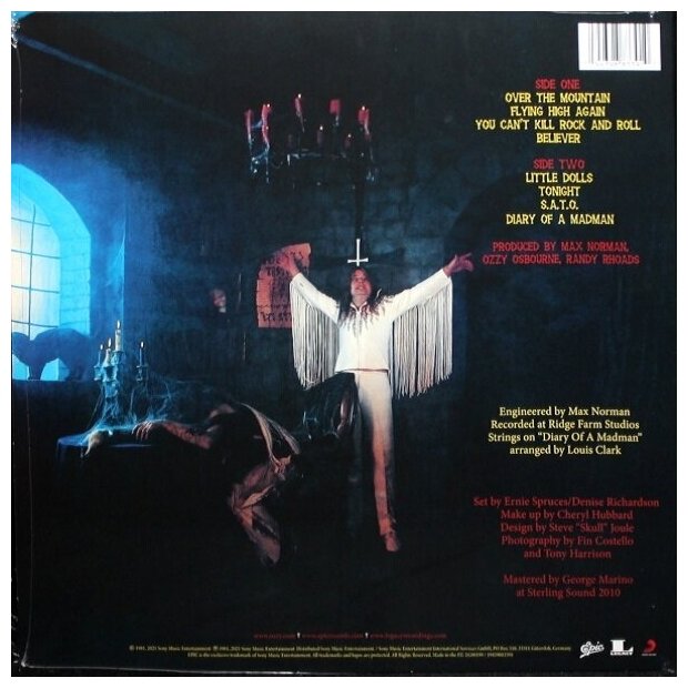 Виниловая пластинка Warner Music Ozzy Osbourne - Diary Of A Madman (40th anniversary)(Coloured Vinyl)