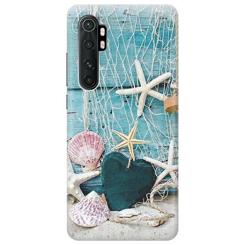 фото Ультратонкий силиконовый чехол-накладка для xiaomi mi note 10 lite с принтом "морские звезды" gosso