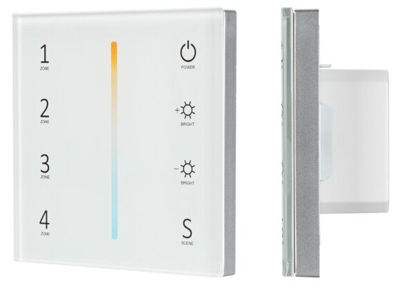 Панель Sens SMART-P38-MIX White (230V, 4 зоны, 2.4G) (Arlight, IP20 Пластик, 5 лет)