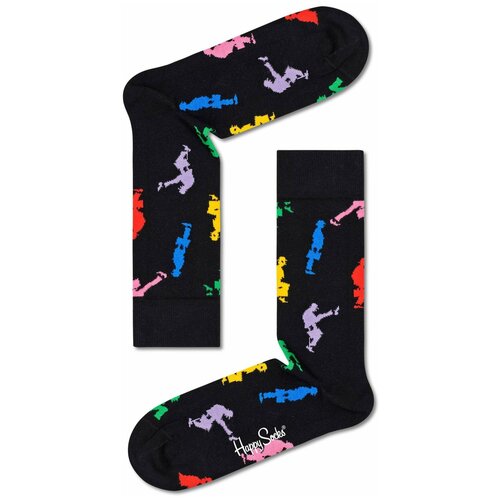 носки happy socks размер 41 46 черный мультиколор Носки Happy Socks, размер 41-46, мультиколор, черный